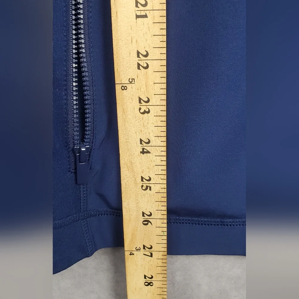 Chicos Zenergy Blue Active Jacket Zip Pockets Womens‎ Lightweight Sz 16/18